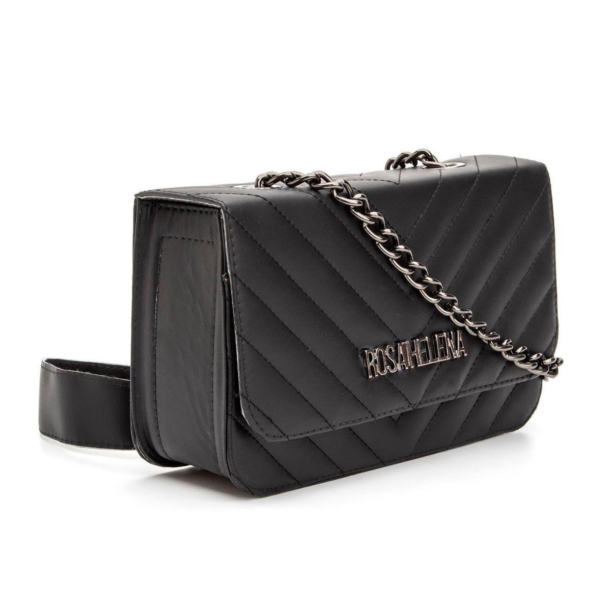 black bolsa with white writing